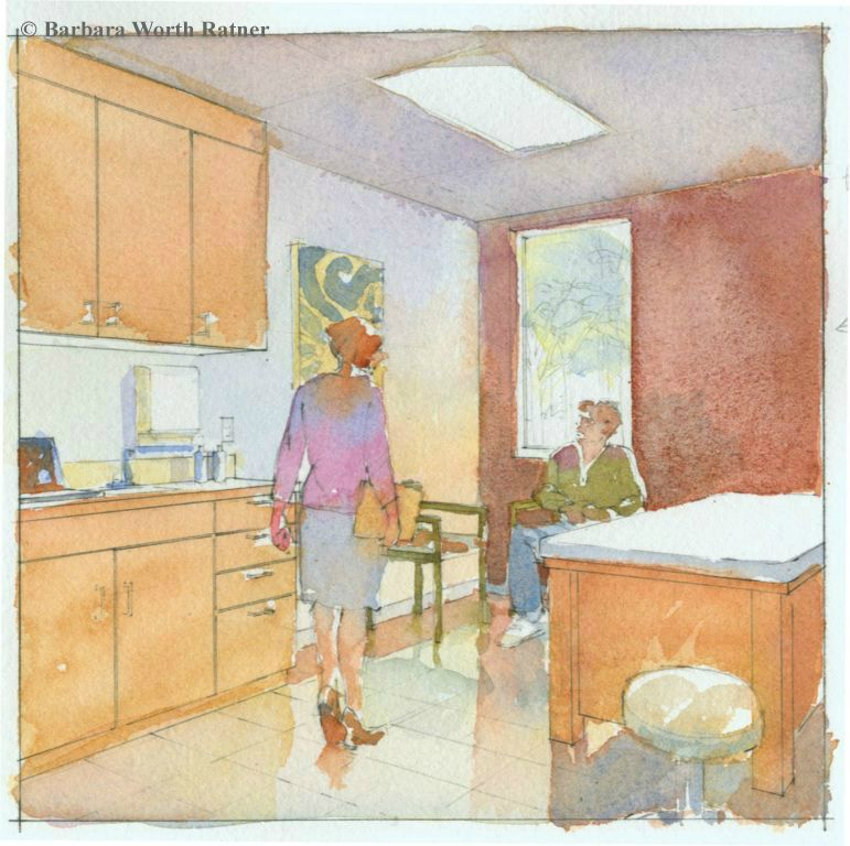 Regional clinic adult patient examination room